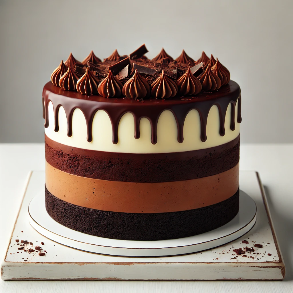 Triple Chocolate Fudge Cake